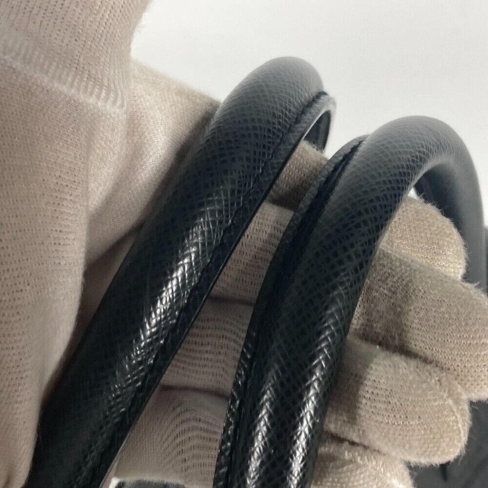 LOUIS VUITTON Taiga Stanislav Travel Bag Hand Bag Taiga Leather Black - Picture 9 of 16